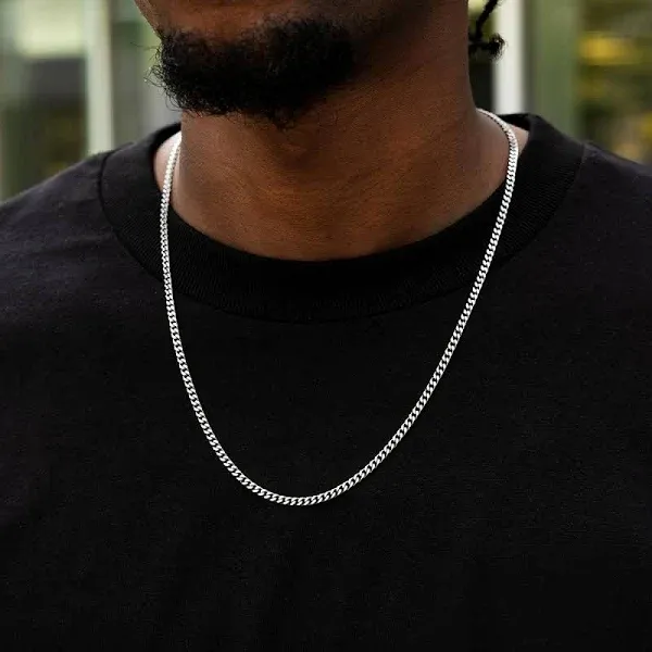 GLD 14K White Micro Cuban Chain