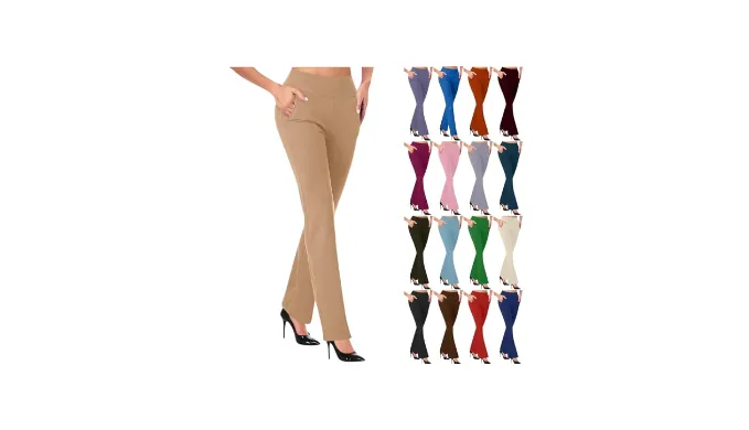 ESCBUKI Work Pants Women, Womens Dress Pants for Work Black Pants for Women Work Casual Womens Business Casual Pants Womens Wide Leg Dress Pants Womens Business Casual Slacks Women Trouser Pants