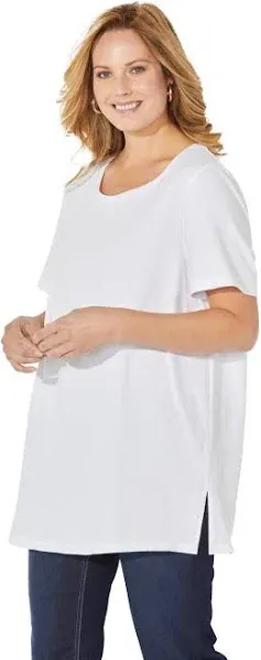 Plus Size Women's Easy Fit Short Sleeve Scoopneck Tee by Catherines