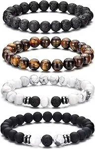 Tiger Eye Bracelet For Men 8MM Natural Stone