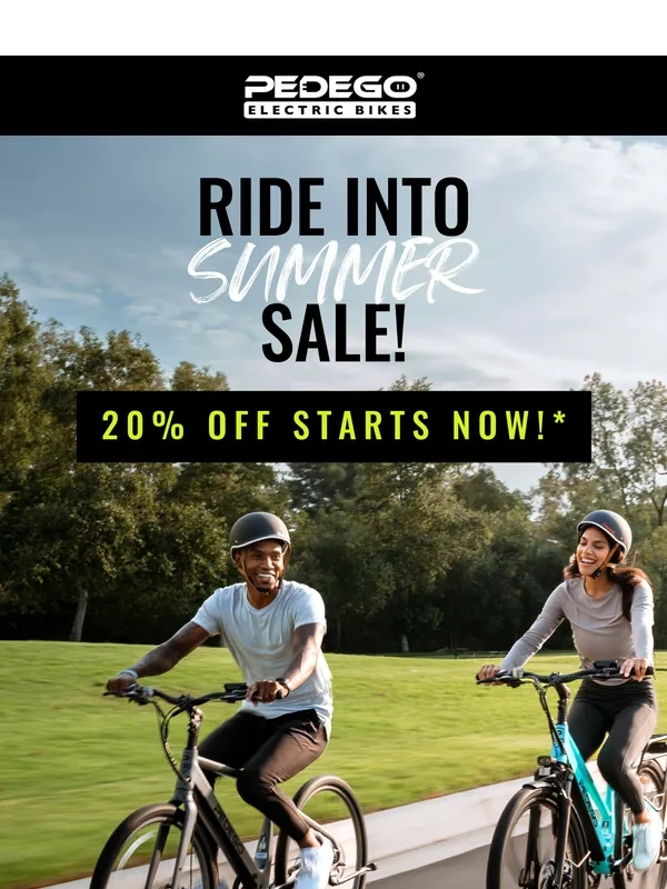 Pedego - ? Ride into Summer with 20% off!