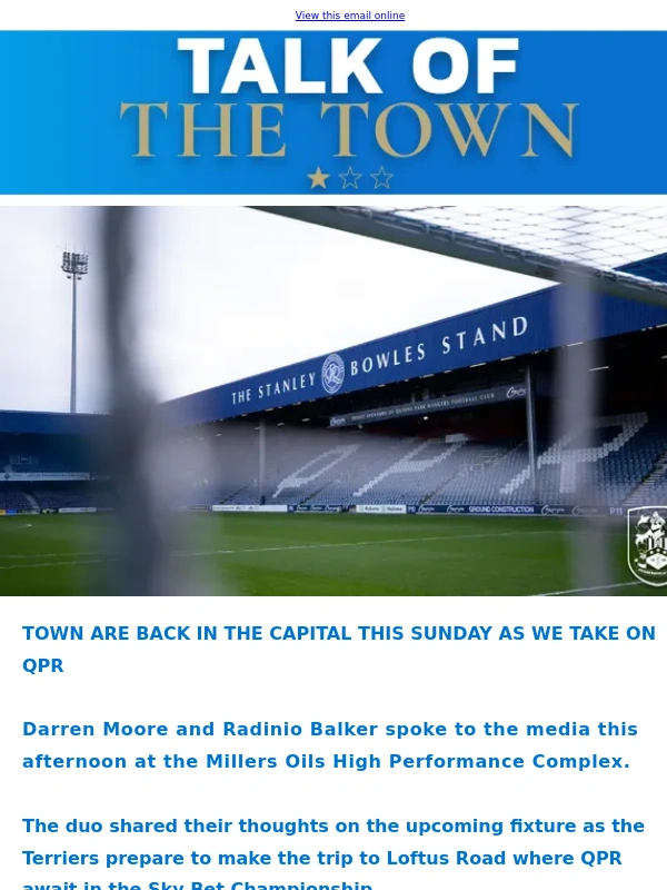 First Bus - Talk of the Town: A trip to London for the Terriers this weekend