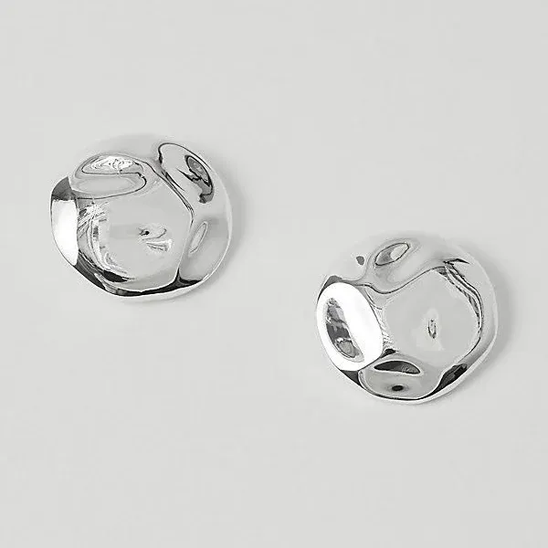 Ann Taylor Women's Textured Metal Disc Stud Earrings