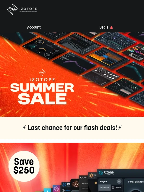 IZotope - ⚡️ Last chance – flash deals end today! ⚡️