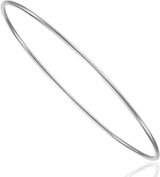 14K Solid Gold Slip On Bangle Bracelet