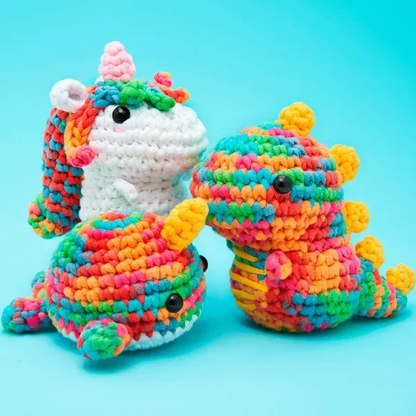 The Woobles Retro Rainbow Revelers Crochet Bundle