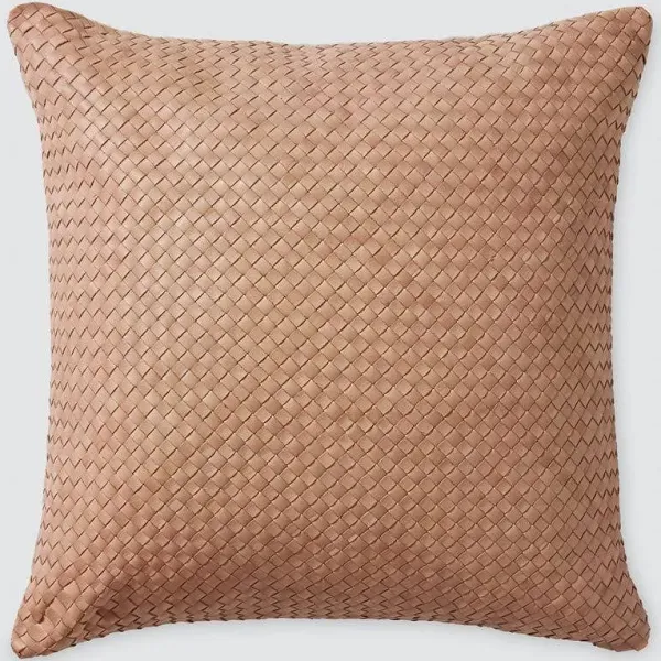 The Citizenry Dhara Leather Square Pillow