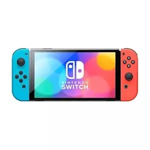 Nintendo Switch – OLED Model w/Neon Red & Neon Blue Joy-Con (Renewed)