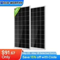 Eco-Worthy 100W Watt Solar Panel 2-Pack