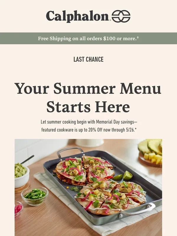 Calphalon - Ends Tonight: Up to 20% Off for Memorial Day