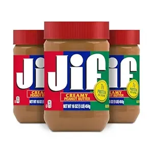 3-Pack 16-Oz Jif Creamy Peanut Butter $6.33 w/ S&S + Free Shipping w/ Prime or on orders over $35