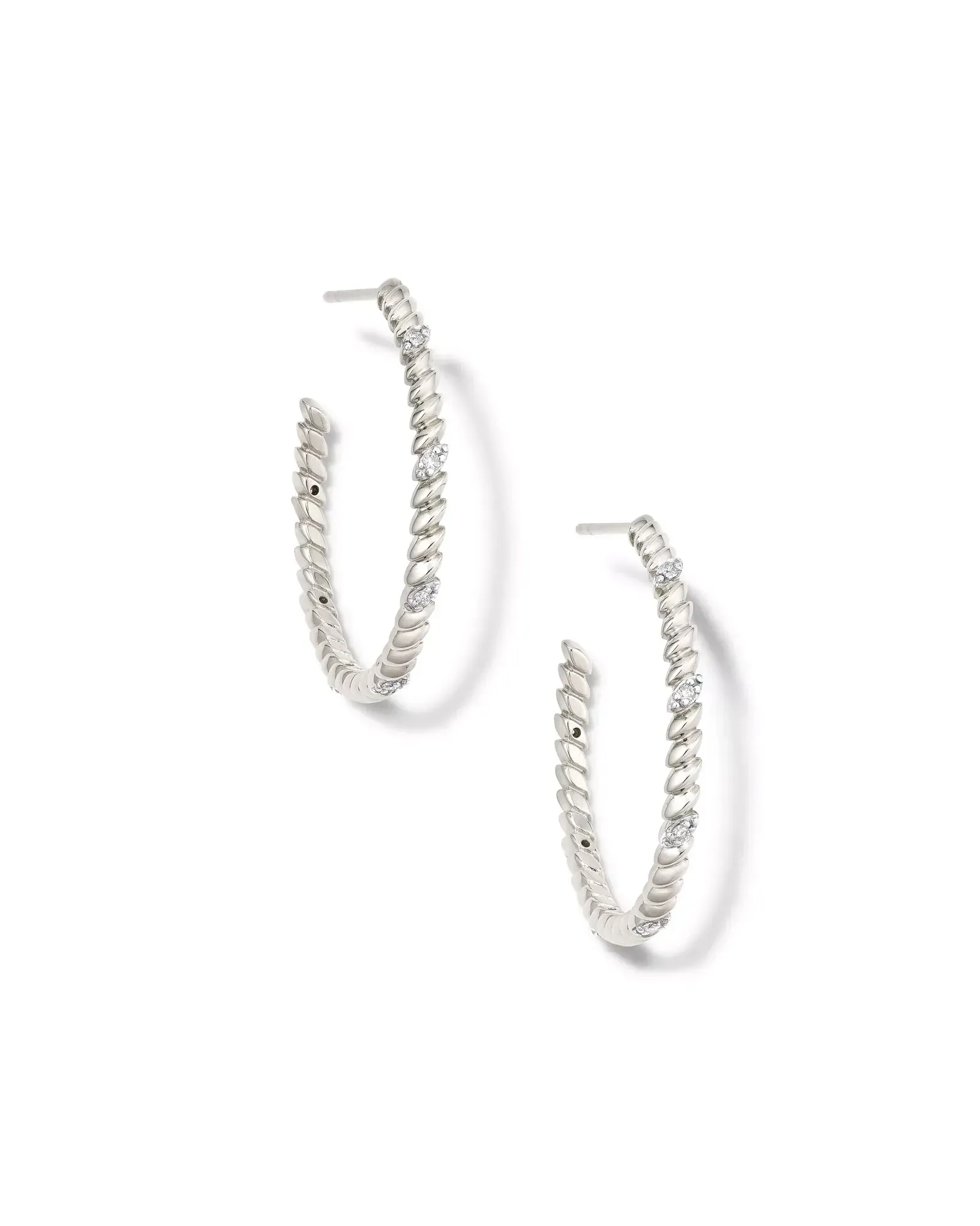 Kendra Scott Tyler 14k White Gold Hoop Earrings