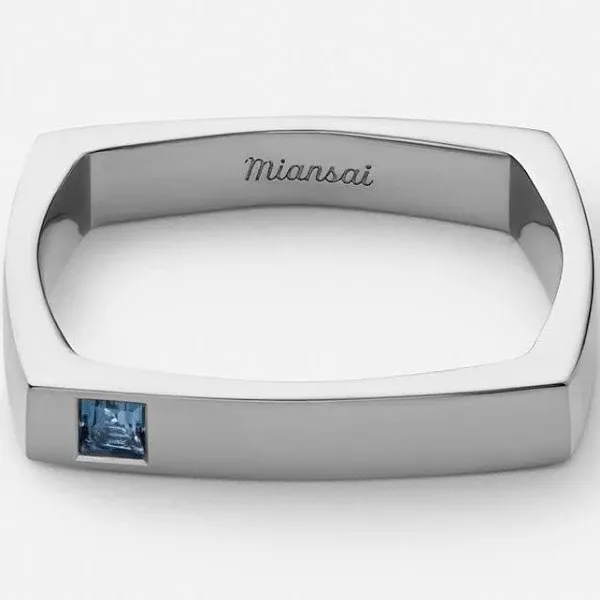 Miansai Men's Sterling Silver Level Topaz Ring