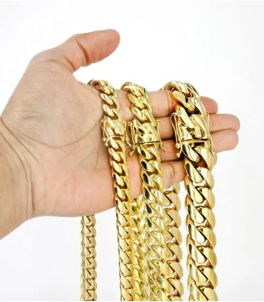 Heavy Solid Gold Miami Cuban Link Chain