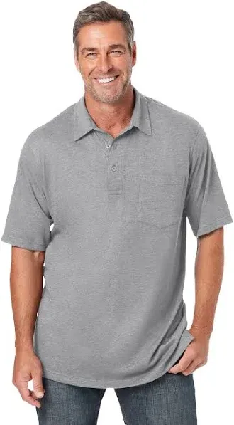 KingSize Big & Tall Shrink-Less Lightweight Polo T-Shirt