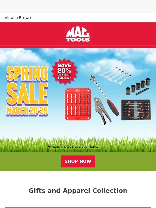 Mac Tools - Spring is here!