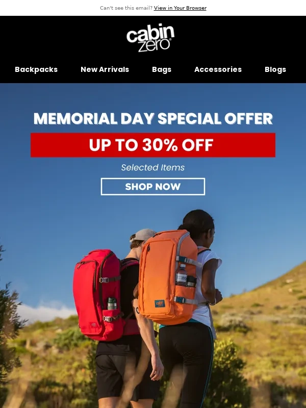 CabinZero - Memorial Day Special Offer – Up to 30% OFF! ??