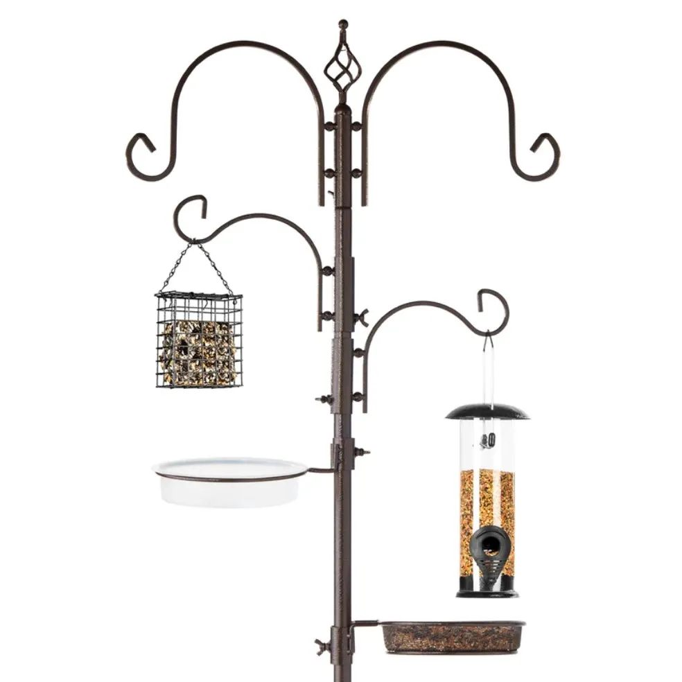 91" Bird Station + 4 Feeders