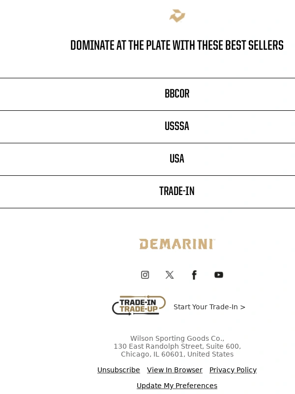 Demarini - SAVE $100 THIS WEDNESDAY