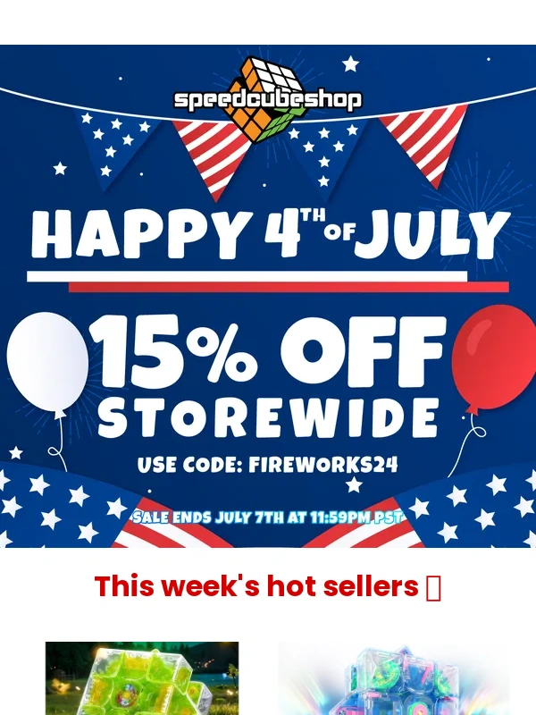 Speedcubeshop - 4th of July Sale starts NOW! ??
