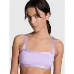 PINK Women's Logo Cotton Straight-Neck Bralette