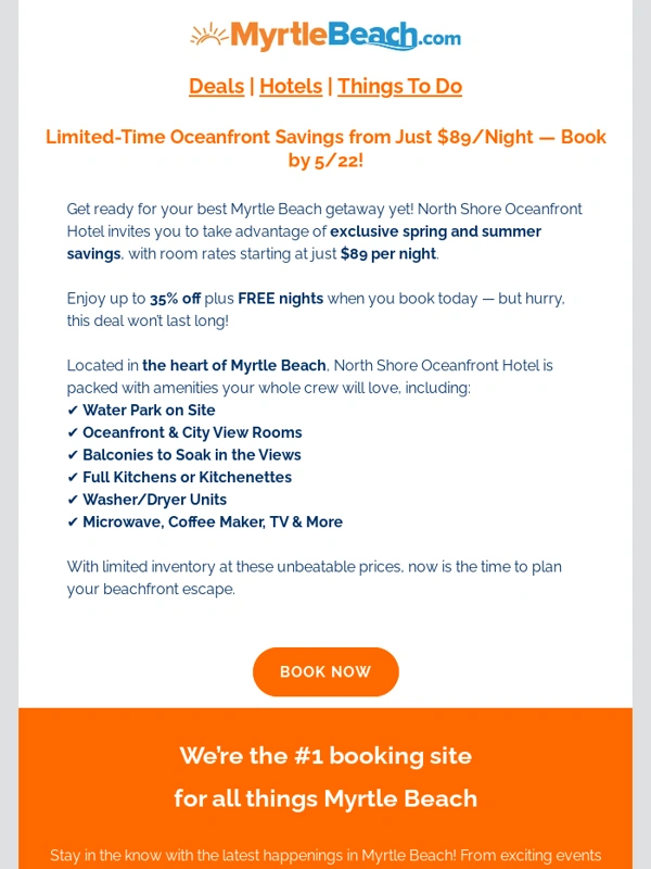Myrtle Beach - Grab 35% Off Before It's Gone