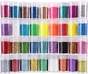 LICOOL 36 Colors Fine Glitter Set