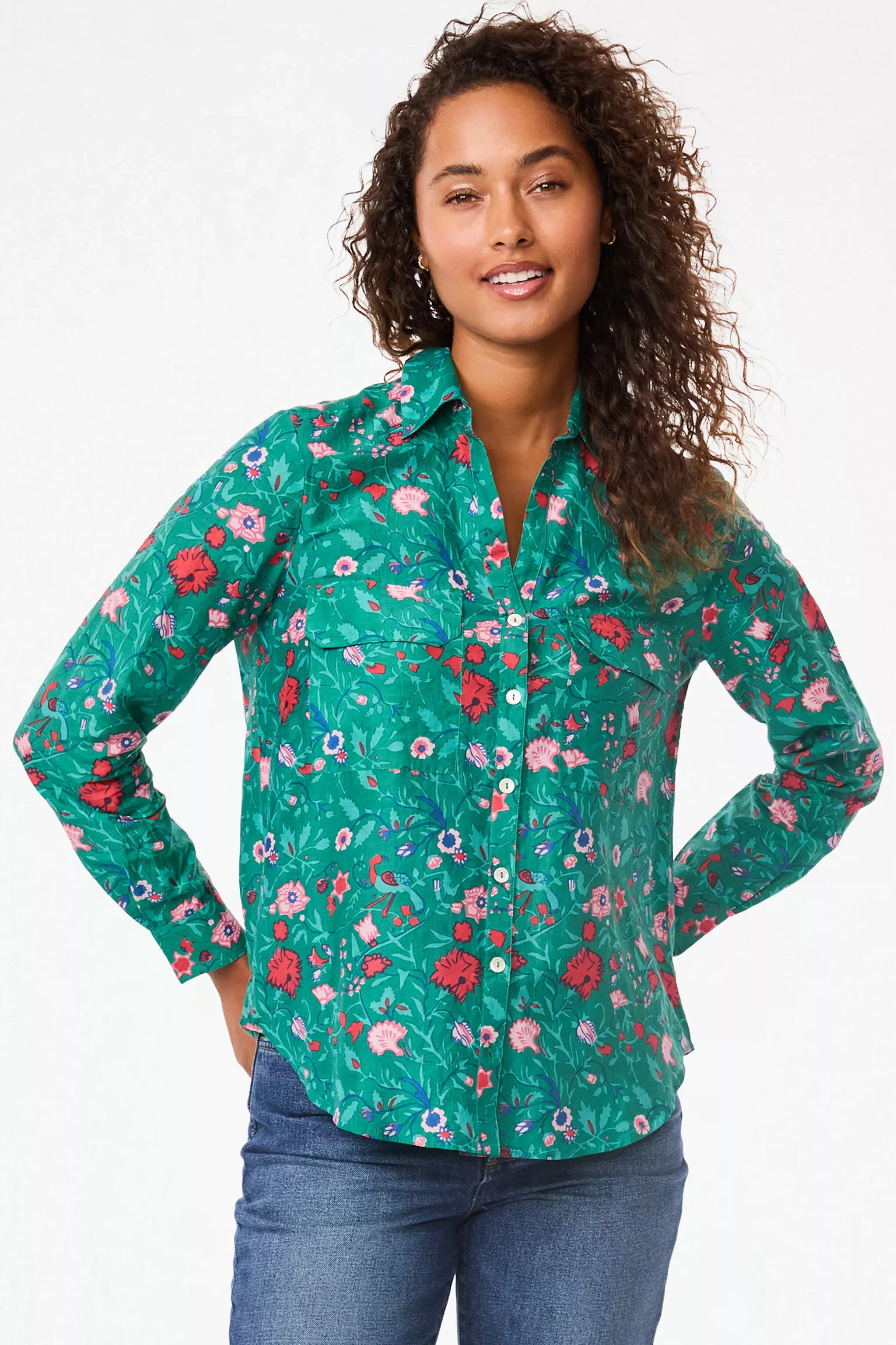 Roller Rabbit Pavone Floral Guy Shirt