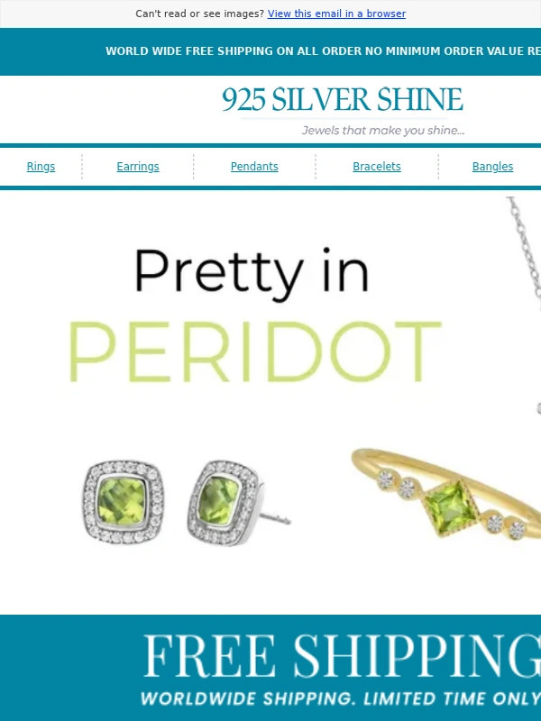 Home - August Birthstone Jewelry Collection Manufacturer