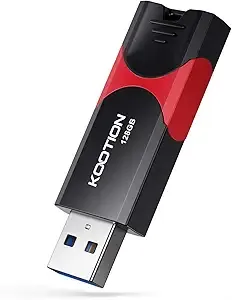 $11.99 KOOTION 128GB USB Thumb Drive 3.1 Flash Drive Ultra High Speed up to 150MB/s, Retractable Memory Stick, 128G External Solid State Flash Drive