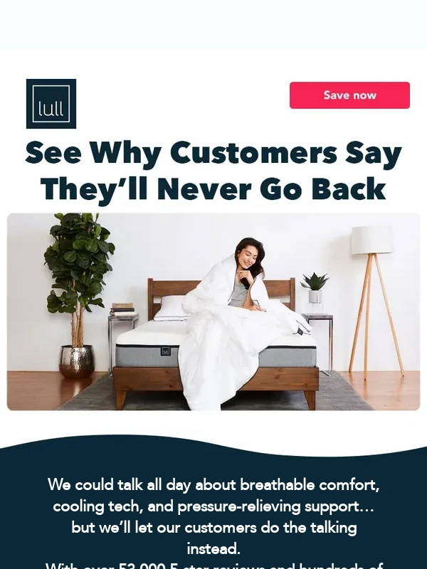 lull - Sleepers are raving—and saving 50% during our Spring Into Better Sleep Sale