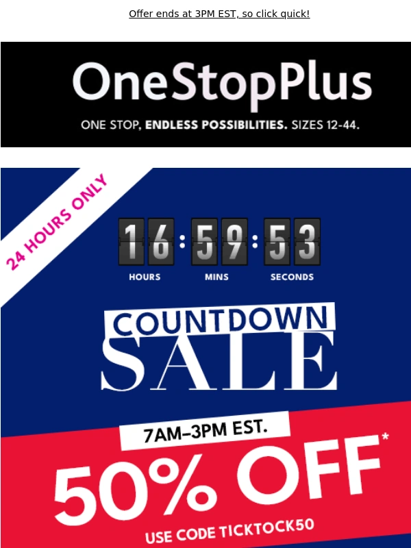 OneStopPlus - ?50% OFF is going… going… almost GONE