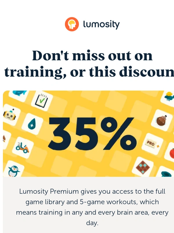 Lumosity - Train what matters to you with Premium