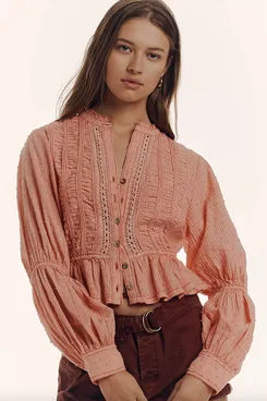 Pilcro Long-Sleeve Delicate Blouse
