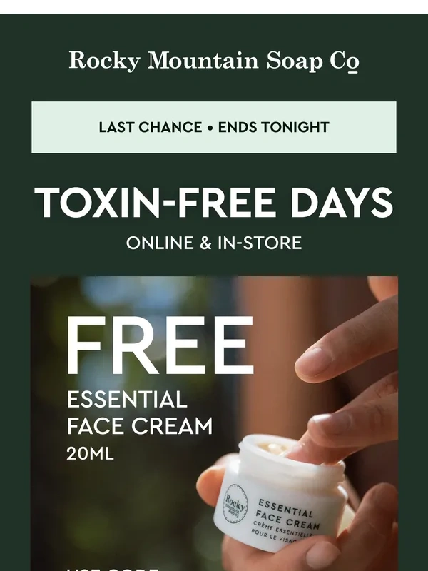 Rocky Mountain Soap - ENDS TONIGHT: Get your free gift