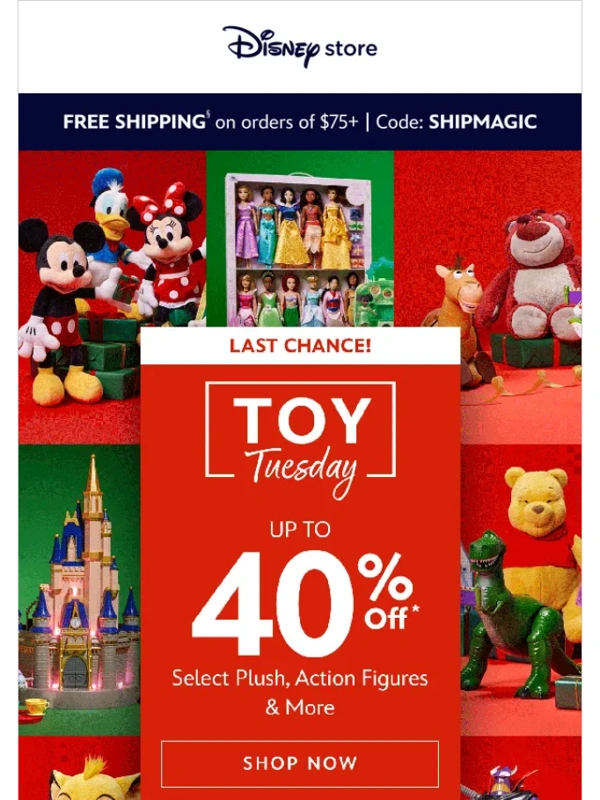 Disney - One more day for Up to 40% Off play favorites!