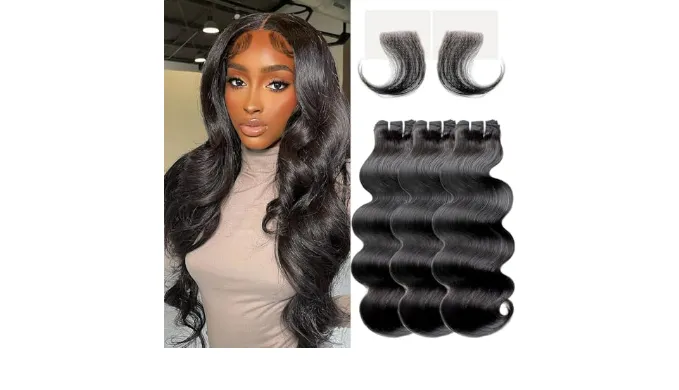 JOPEAR 12A Human Hair Bundles 20 20 20 Inch 3 Bundles Body Wave Bundles Human Hair 210g 100% Unprocessed Brazilian Virgin Hair Extensions Weave Bundles Human Hair Raw Bundles Natural Black