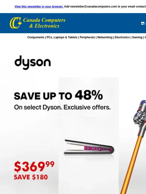 Canada Computers - Save Up To 48% On Select Dyson - Shop Now [2023-07-13]