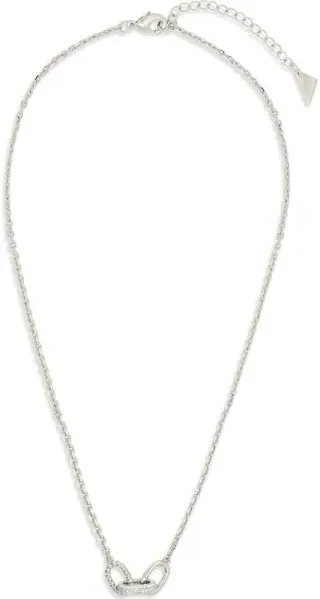 Sterling Forever Journi CZ Interlocking Chain Pendant Necklace