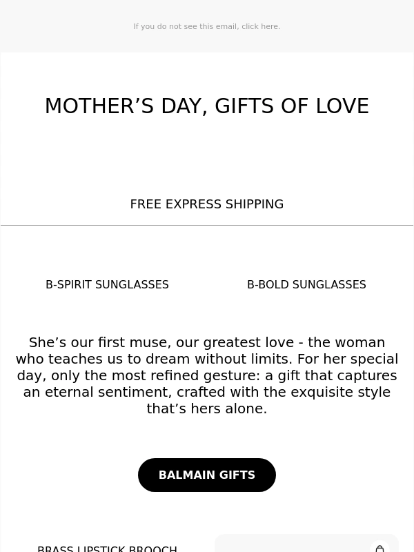 Balmain - MOTHER’S DAY: GIFTS OF LOVE
