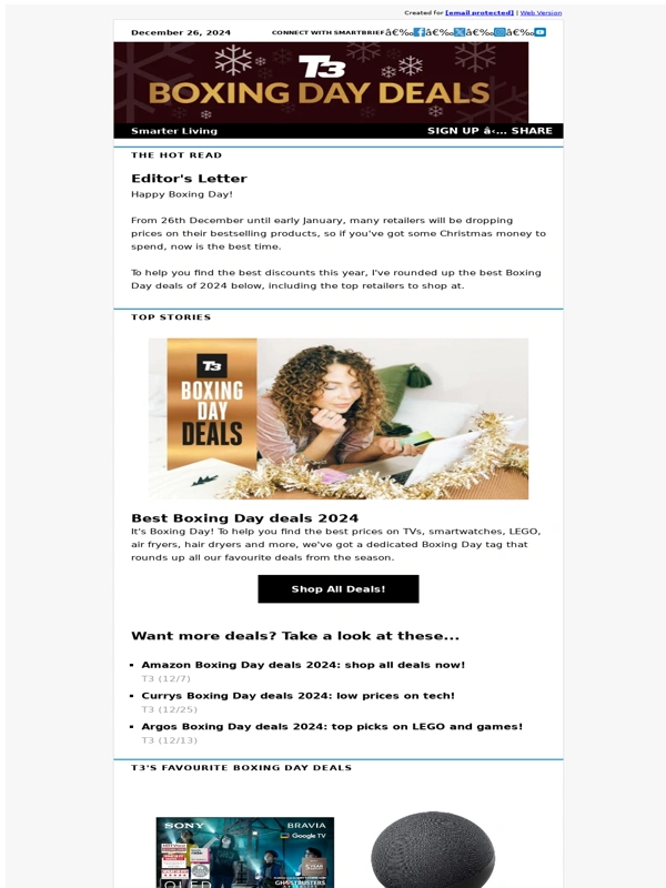 T3 - Best Boxing Day deals to shop today!