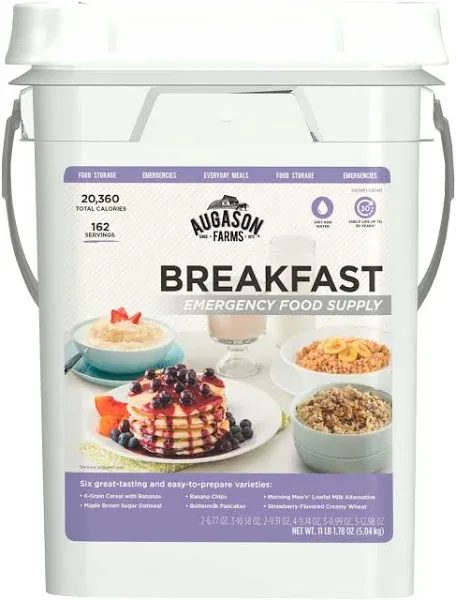 Augason Farms Breakfast Emergency Food Supply Pail