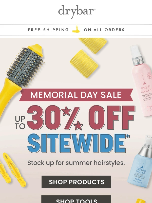 Drybar - UP TO 30% OFF SITEWIDE!