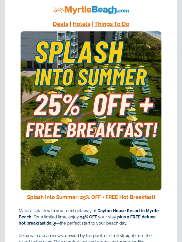 Myrtle Beach - 25% OFF + FREE Breakfast at Dayton House!