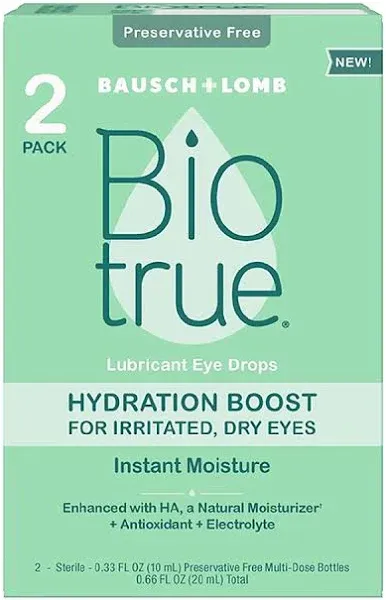 Bausch & Lomb Biotrue Hydration Boost Eye Drops Twin Pack