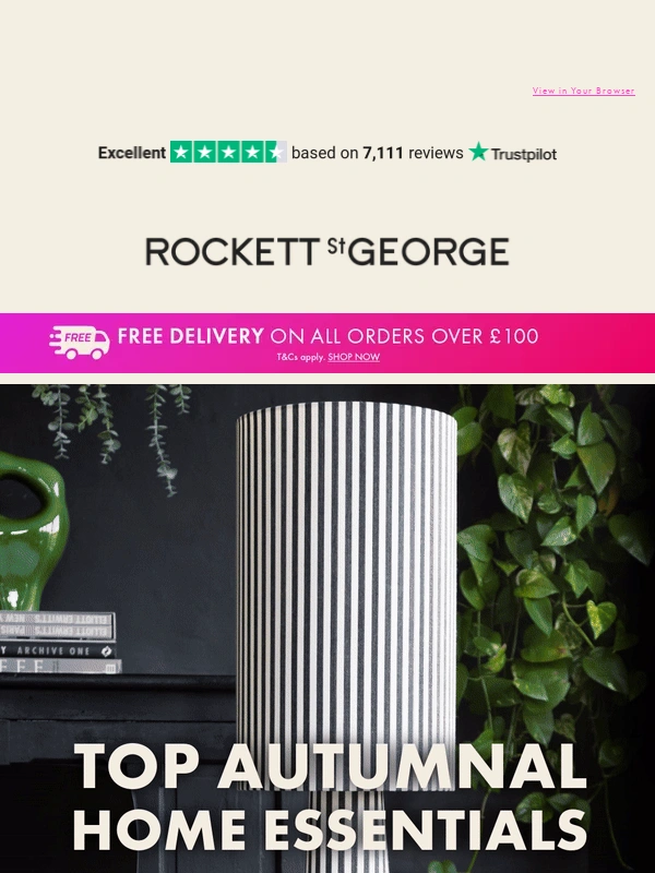 Rockett St George - Top 5 Autumnal Home Essentials ?