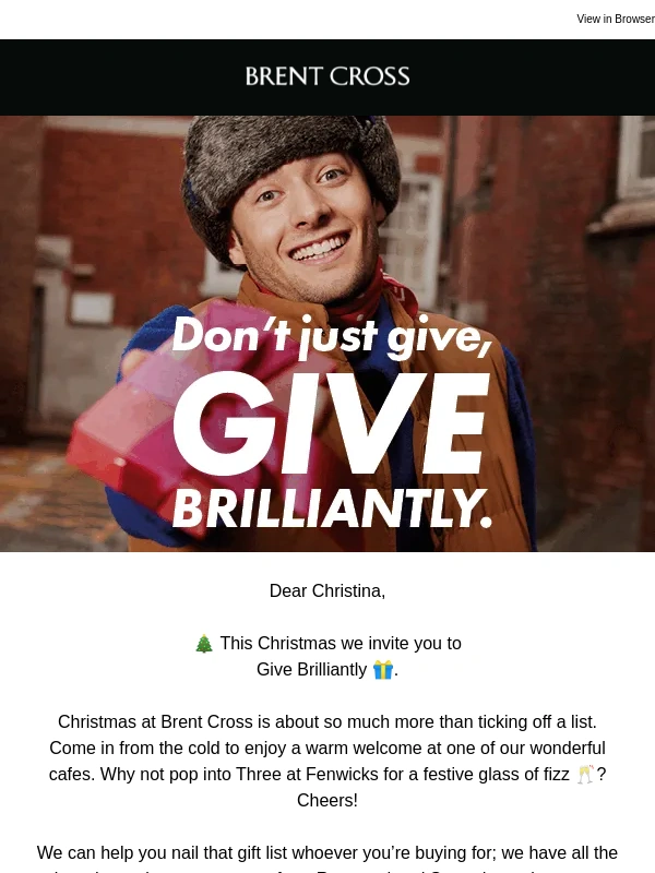 Brent Cross - ? This Christmas,don't just give—Give Brilliantly! ?