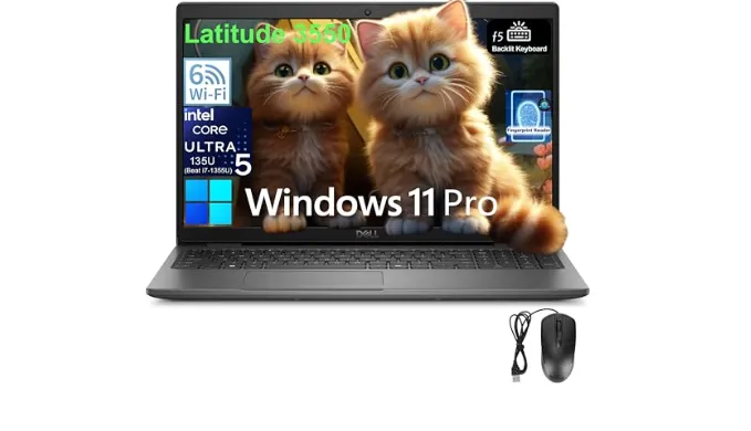 Dell Latitude 3550 Laptop Computer for Business Work, Intel 12-Core Ultra 5 135U (Beat i7-1355U), 32GB DDR5 RAM, 1TB PCIe SSD, 15.6″ FHD, WiFi 6, Backlit Keyboard, Fingerprint Reader, Windows 11 Pro