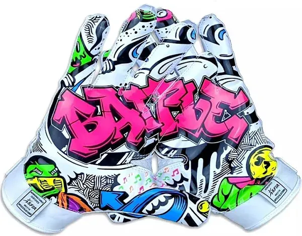 Battle Sports Graffiti Football Receiver Gloves