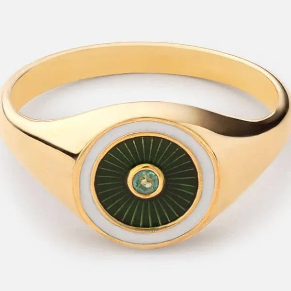 Miansai Men's Opus Chalcedony Gold Vermeil Ring